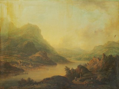 River Landscape by Christian Georg Schutz